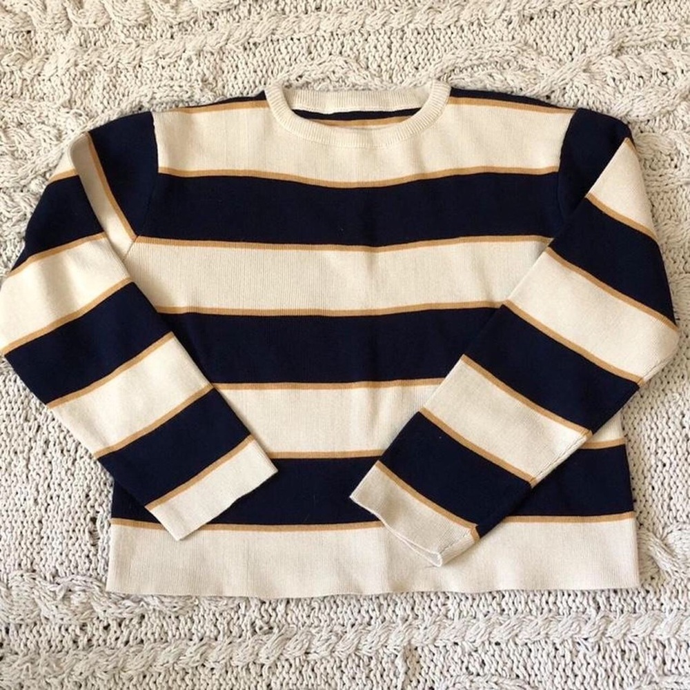 Striped Cropped Sweater